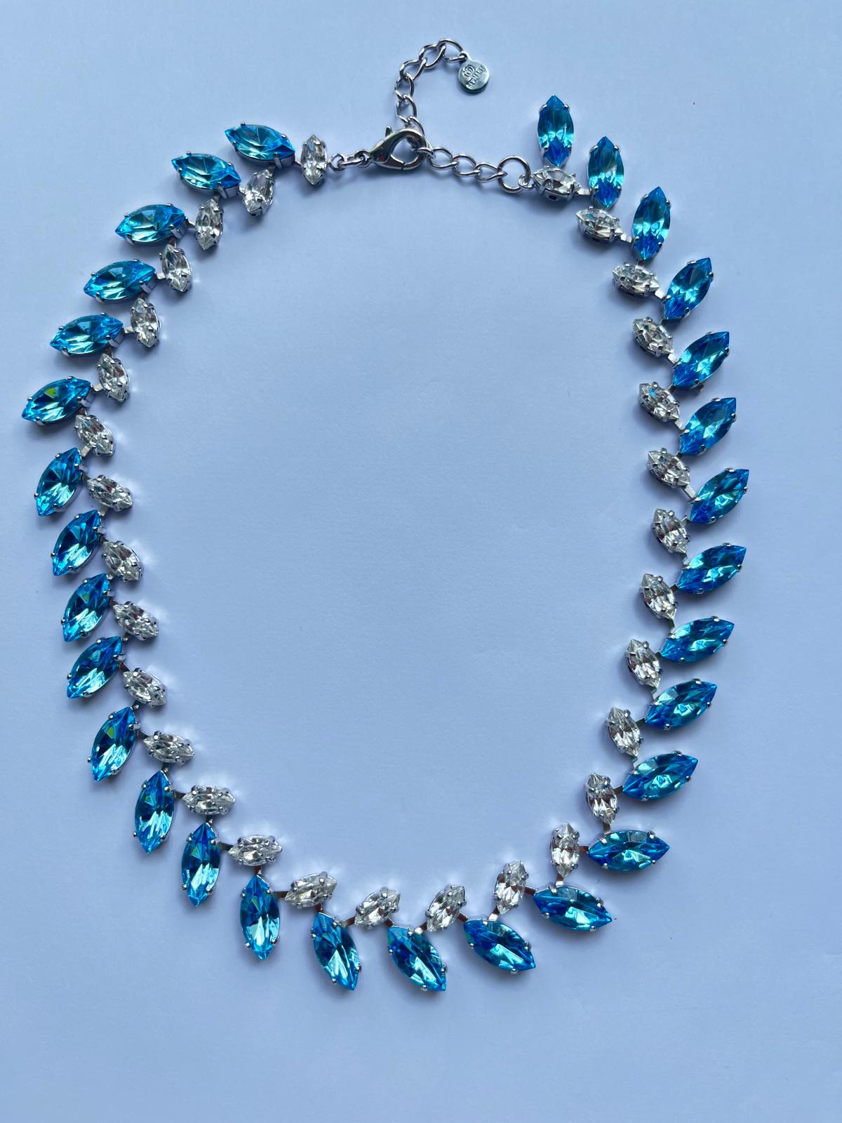 6120 Vintage Swarovski Kristallen Rivière Halsketten 41mm