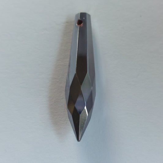 5512 Vintage Jet Hematite Icicle Drop Anhänger 37mm