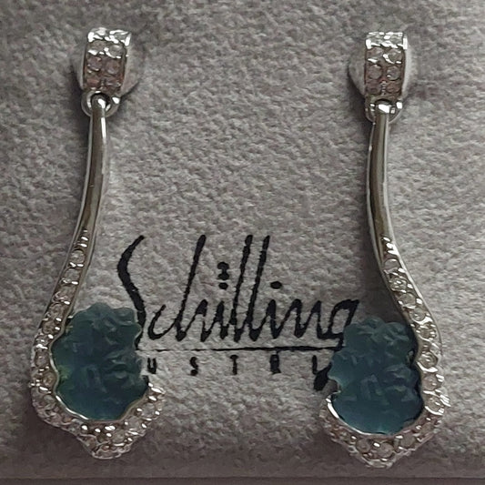 Original Vintage Schilling Austria Ohrringe 40mm