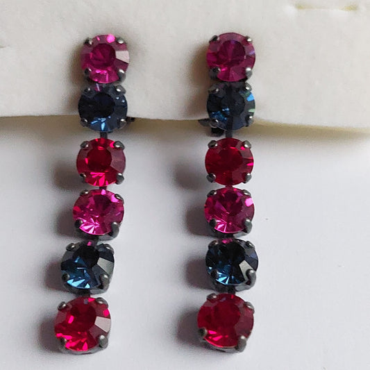 3140 Vintage Swarovski Kristallen Ohrringe 55mm