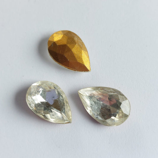 Vintage Swarovski® Fancy Large Pear Crystal 14x9mm