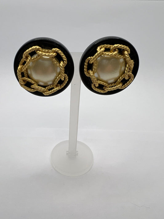 30751 Vintage Kunststoff Ohrclips 35mm