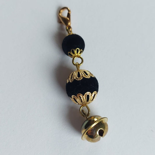 Samt Accessoire-Anhänger mit Swarovski-Perlen 14mm