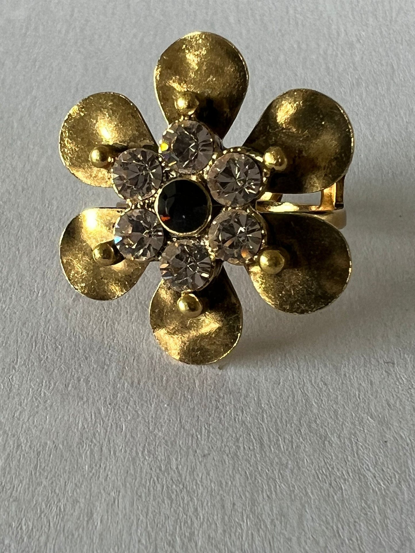 9789 Vintage Swarovski Kristallen Ring 27mm