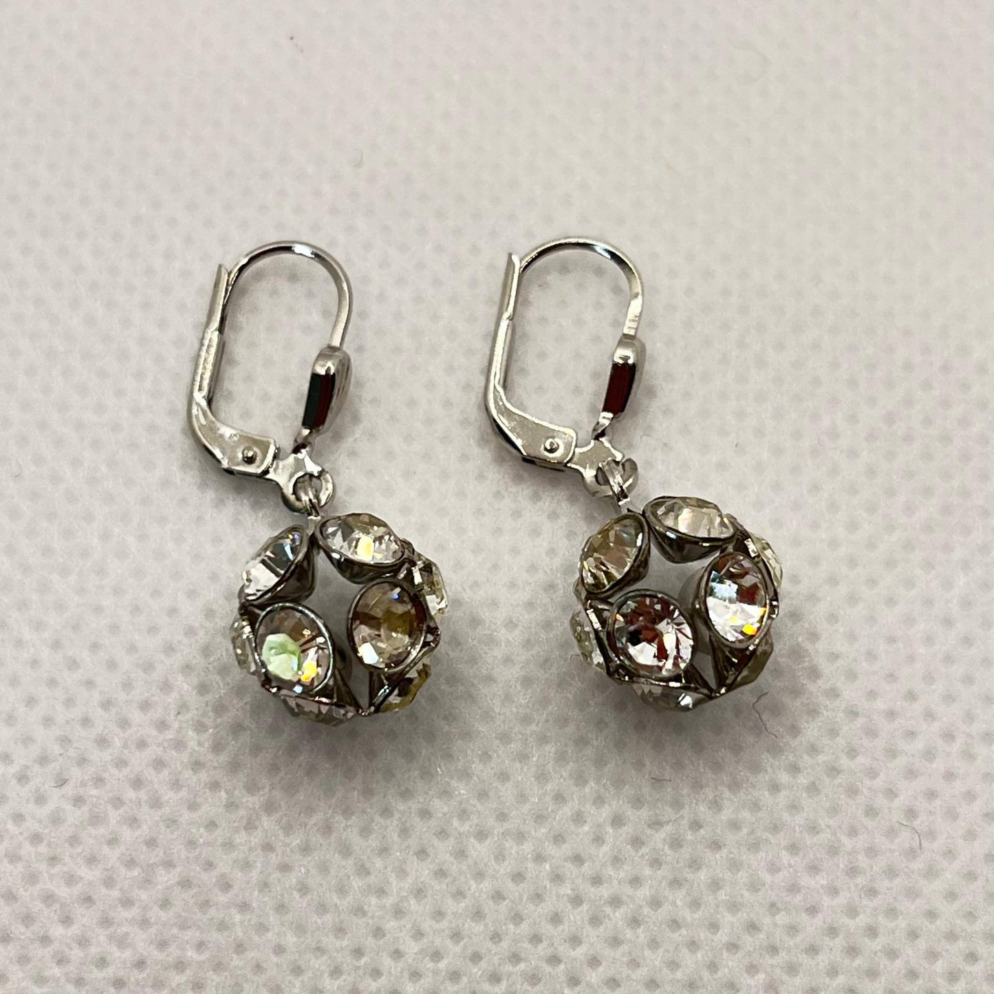 30489 Vintage Swarovski Kristallen Ohrhanger 10mm