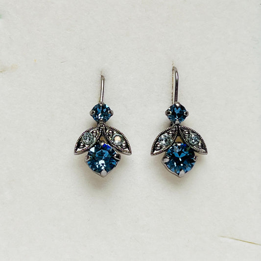3943 Vintage Earring mit Swarovski Crystals 25mm