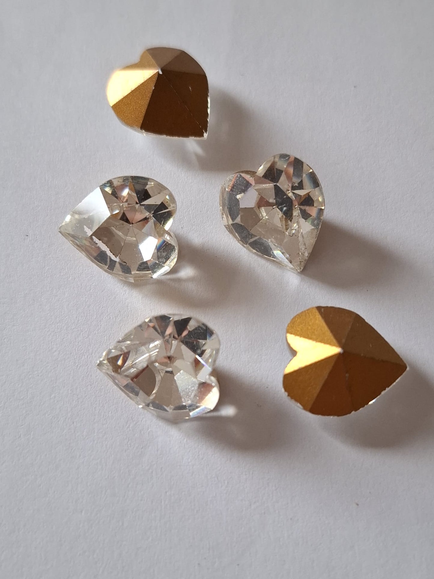 Swarovski® Fancy Vintage Heart Crystal Gold Foiled 15mm
