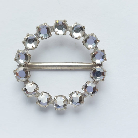 2023 Silberne Gürtelschnalle mit Swarovski Kristallen 40x30mm