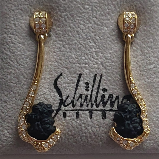 Original Vintage Schilling Austria Ohrringe 40mm