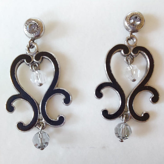 3836 Vintage Earring mit Swarovski Crystals