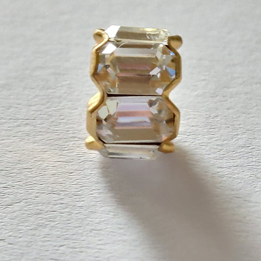 5097 Vintage Perle Zwischenteil Mit Swarovski Kristallen 11×7,5mm