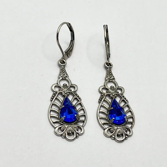 30645 Vintage Swarovski Kristallen Ohrhanger 34mm