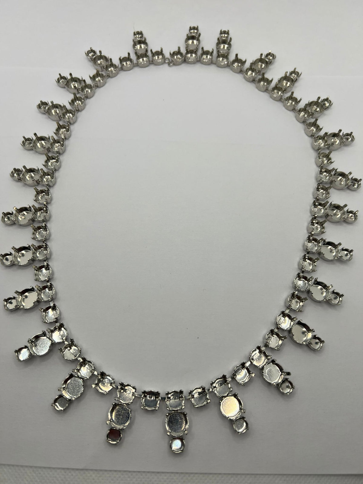 6438 Vintage leerer Halskette zum Befüllen mit Swarovski Kristallen 54cm