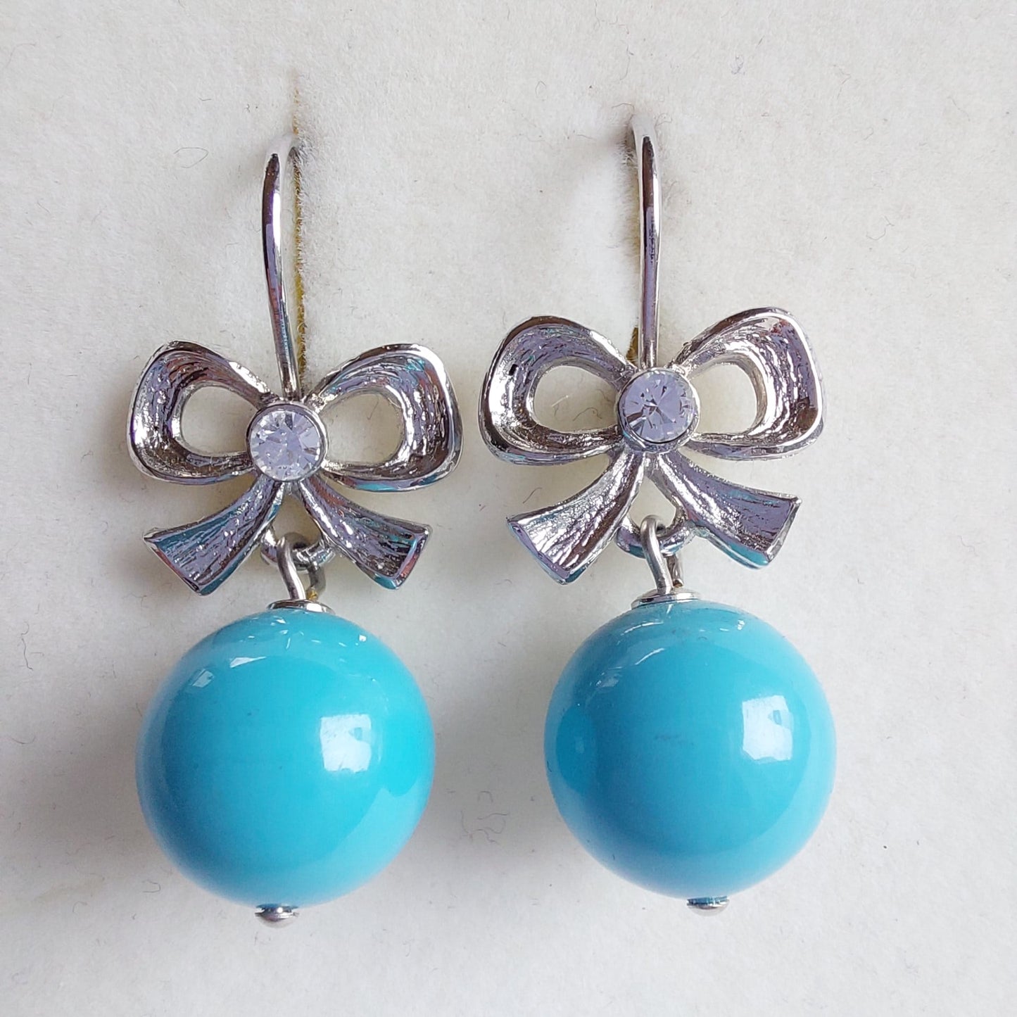 3316 Vintage-Ohrringe mit Swarovski Pearls 35mm