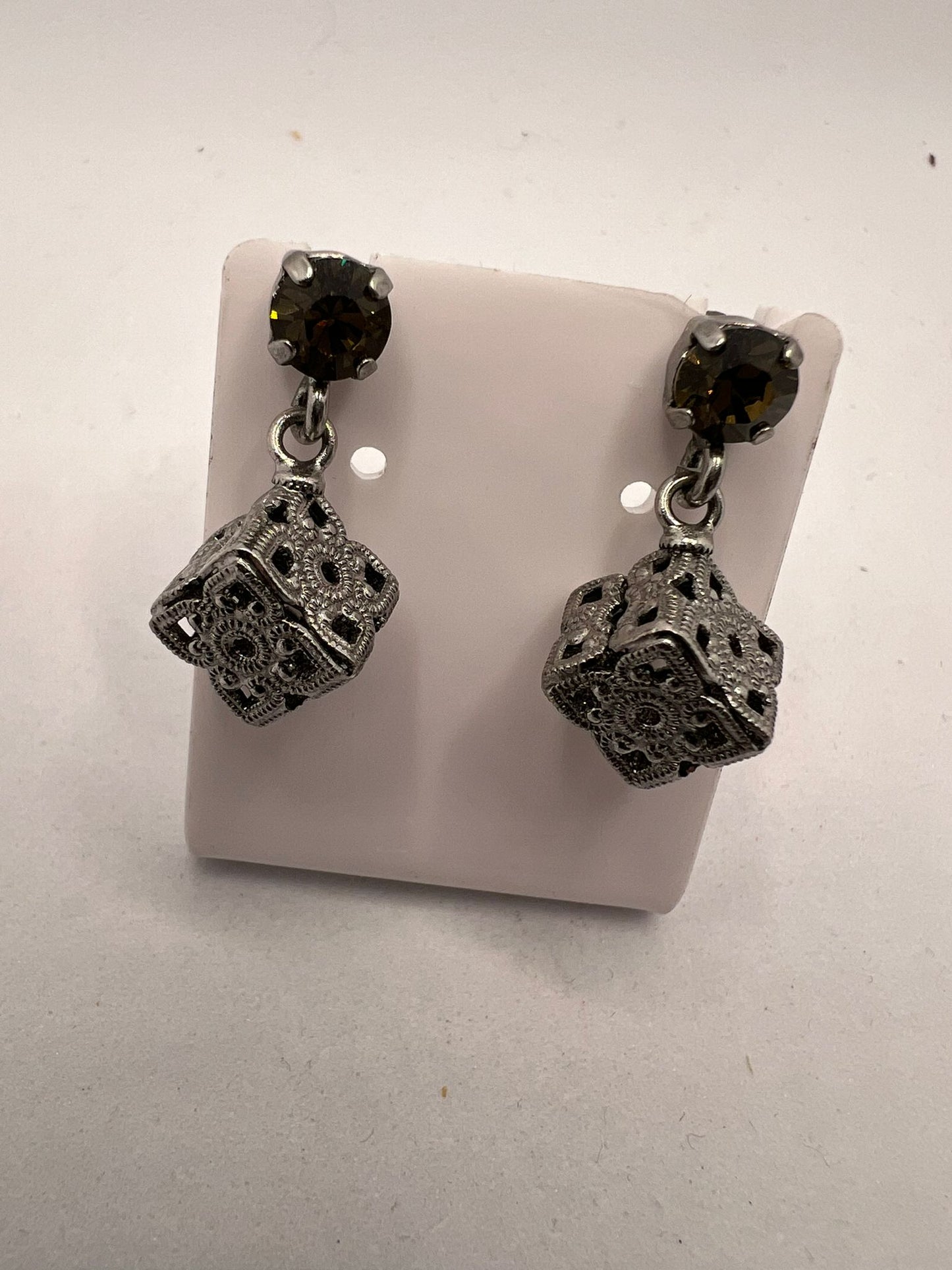30603 Vintage Swarovski Kristallen Ohrhanger 8mm
