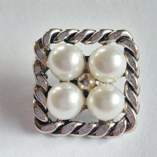 4082 Knopfe mit Swarovski Perlen 17mm