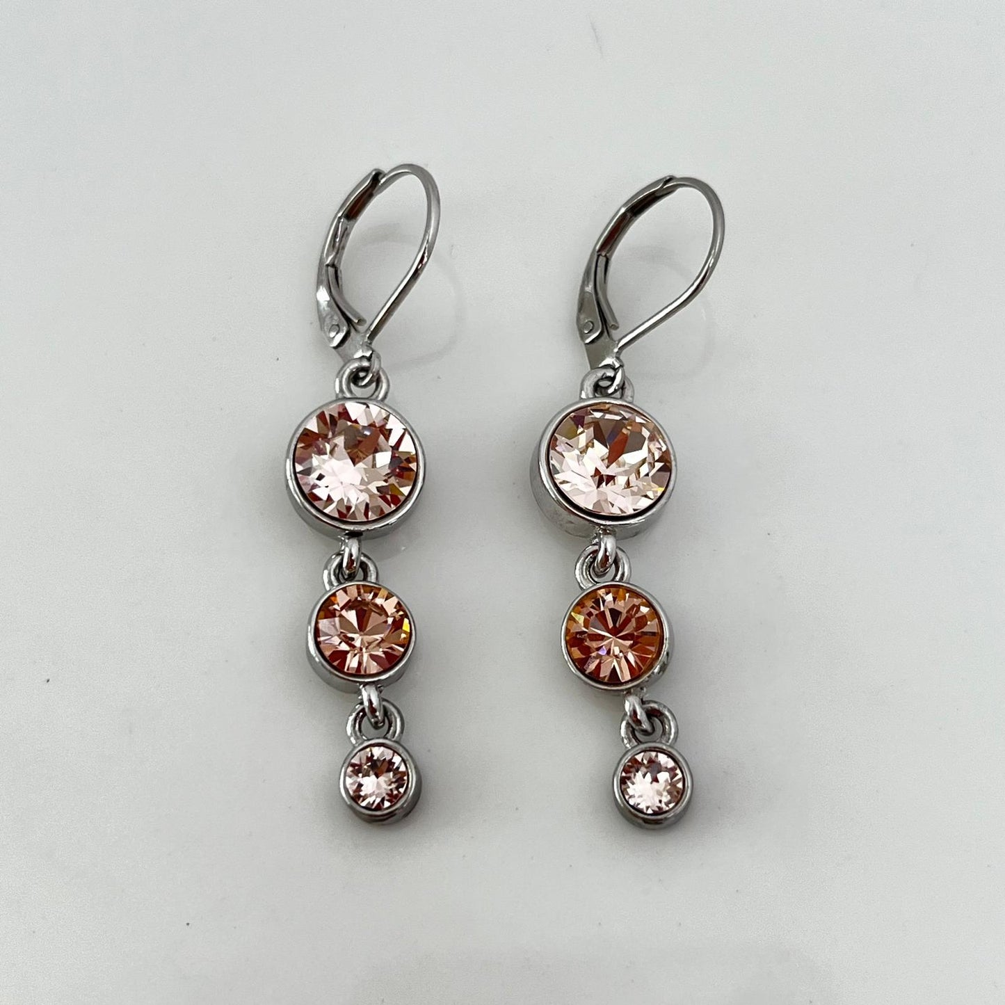 30320 Vintage Swarovski Kristallen Ohrringe 34mm