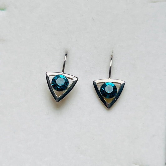 3905 Vintage Earrings mit Swarovski-Kristallen 20mm
