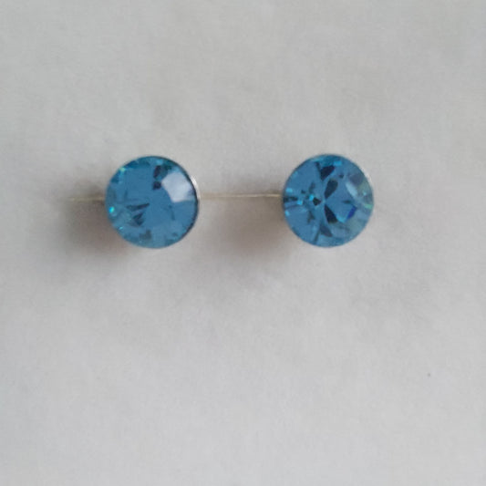 3171 Vintage-Ohrringe mit Swarovski Kristallen 5mm