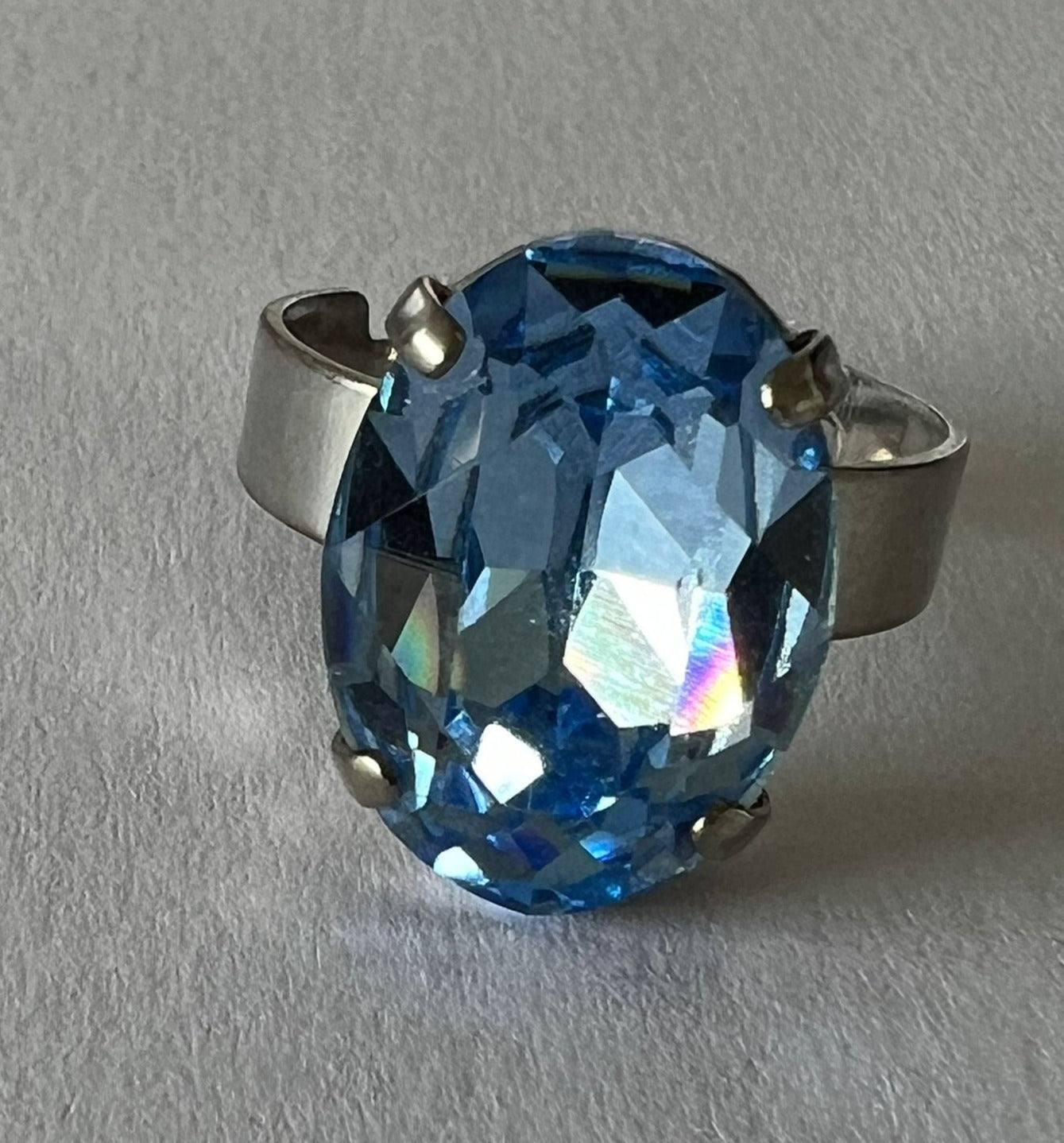 9745 Vintage Swarovski Kristallen Ring 17mm