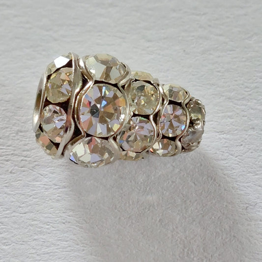 5113 Vintage Perle Zwischenteil Mit Swarovski Kristallen 14x9mm