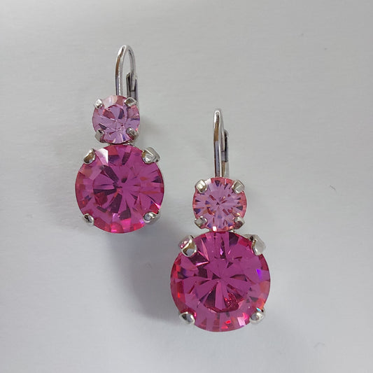 3284 Vintage-Ohrringe mit Swarovski Pearls 23mm