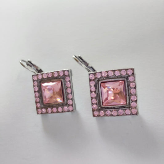 3564 Vintage Ohrringe mit Swarovski Kristallen 30mm