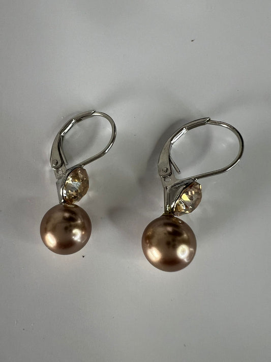 30413 Vintage Swarovski Kristallen Ohrhänger 7mm