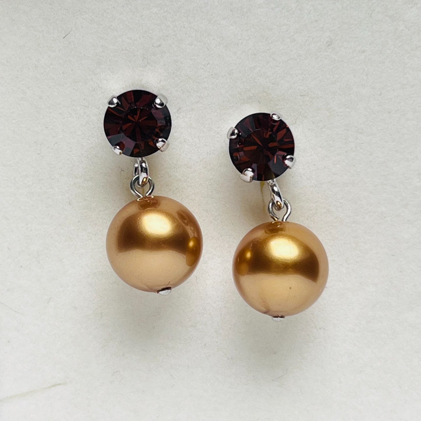 3958 Vintage Earring mit Swarovski Crystals 25mm