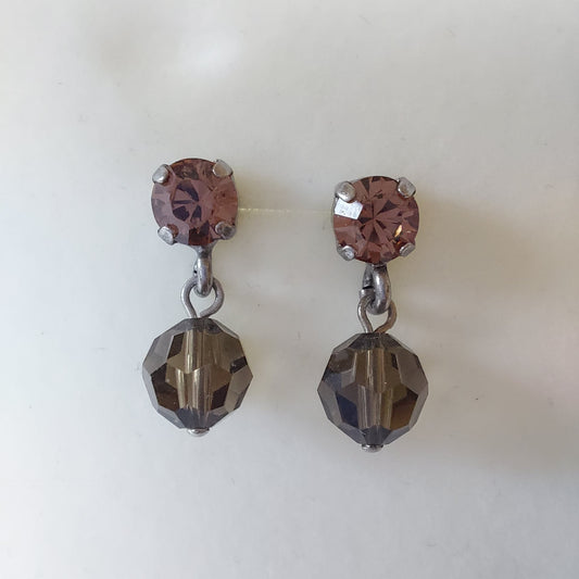 3763 Vintage Earring mit Swarovski Crystals