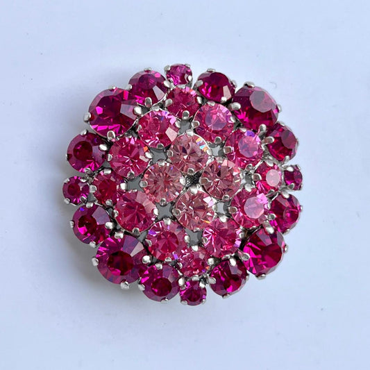 8447 Vintage Swarovski Kristallen Brosche 40mm