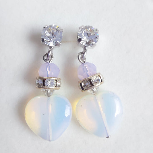 3526 Vintage-Ohrringe mit Swarovski Kristallen 35mm