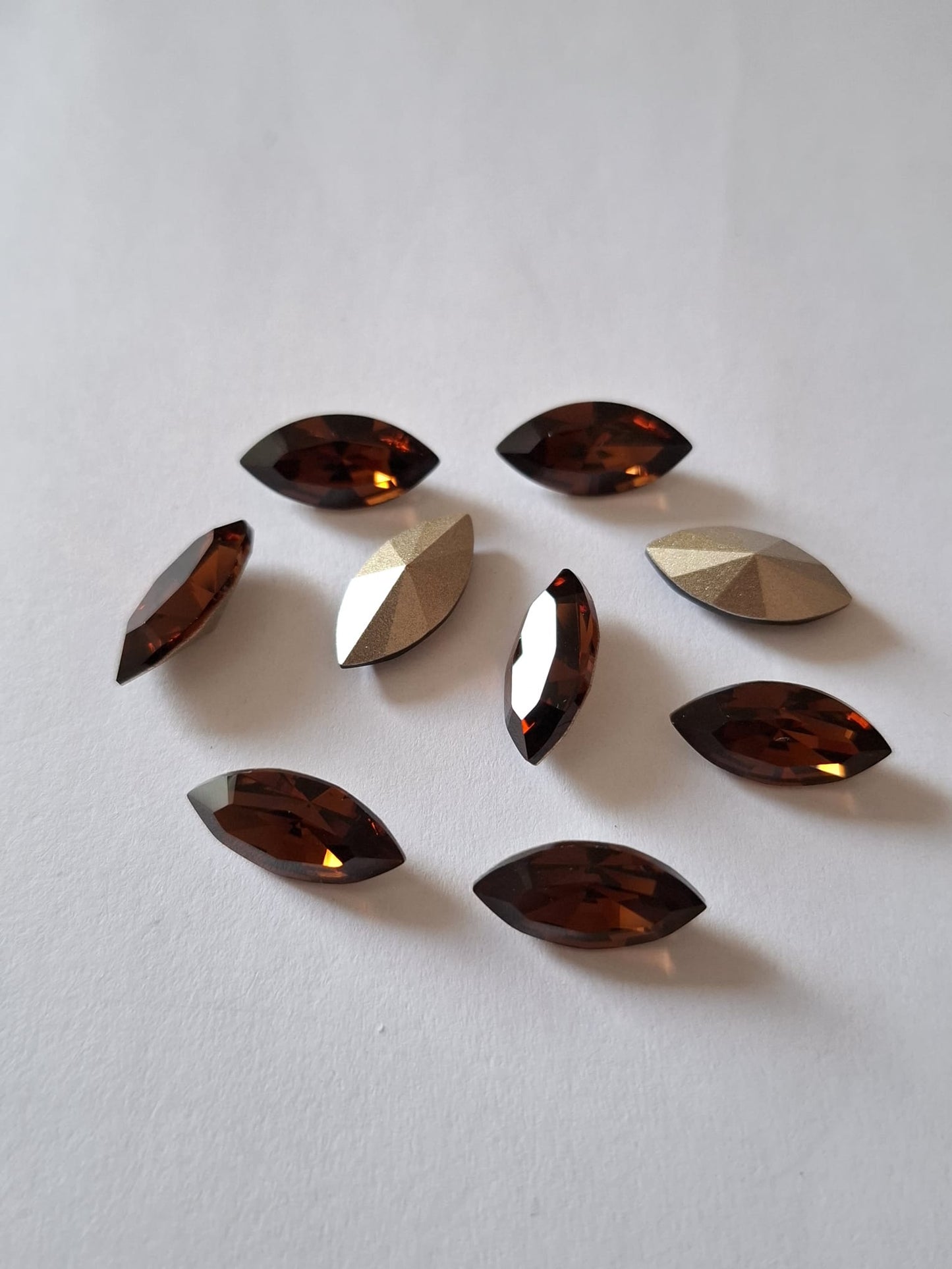 Swarovski® Fancy Navette Smoked Topaz 15mm