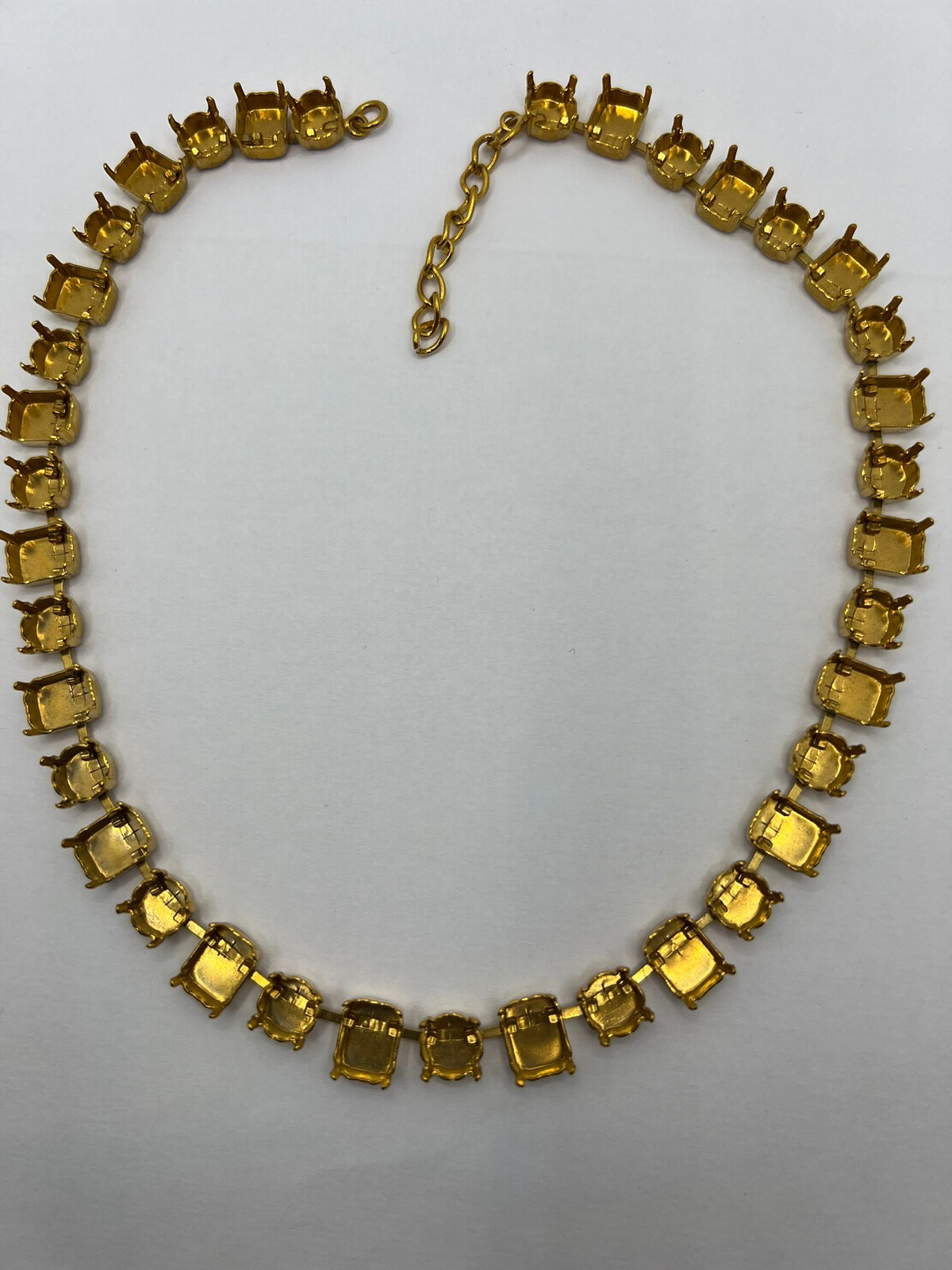 6420 Vintage leerer Collier zum Befüllen mit Swarovski Kristallen 38cm