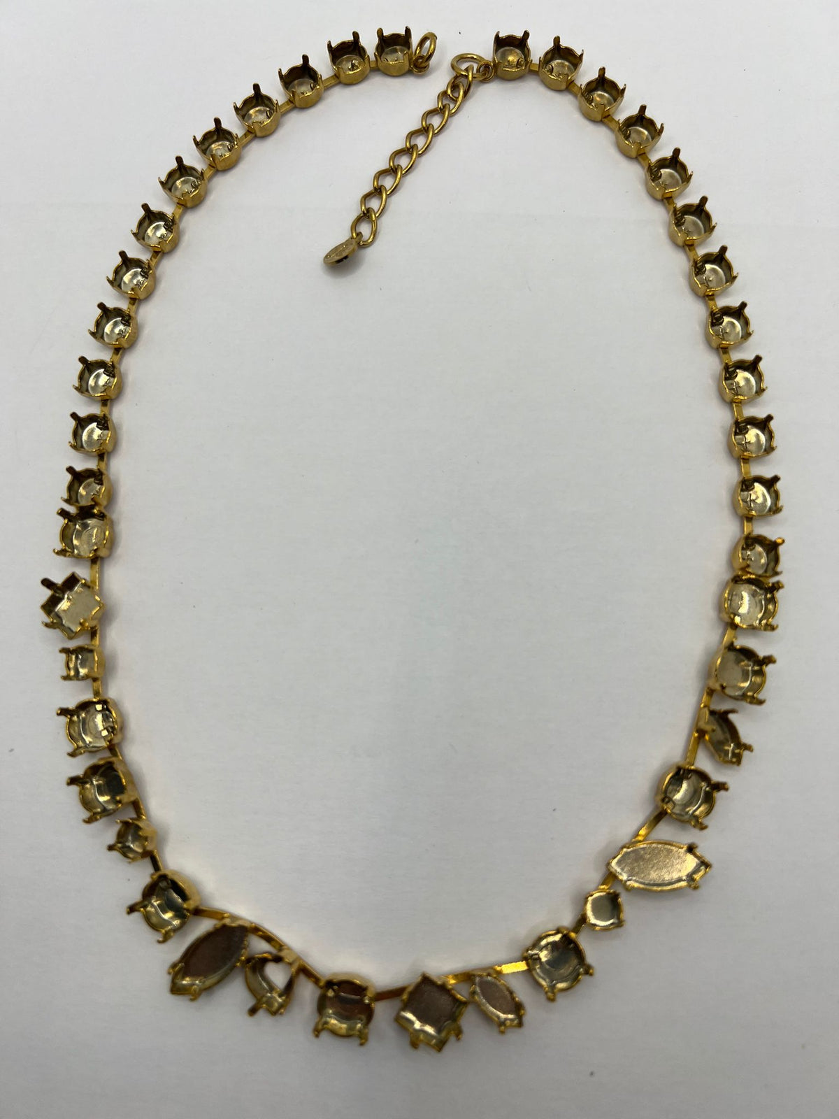 6444 Vintage leerer Halskette zum Befüllen mit Swarovski Kristallen 40cm