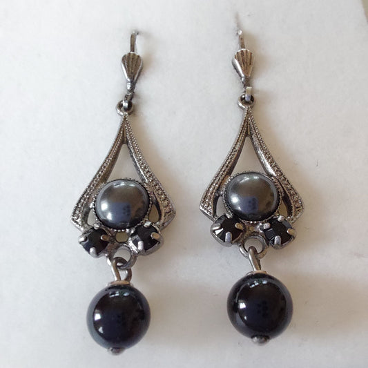 3823 Vintage Earring mit Swarovski Crystals