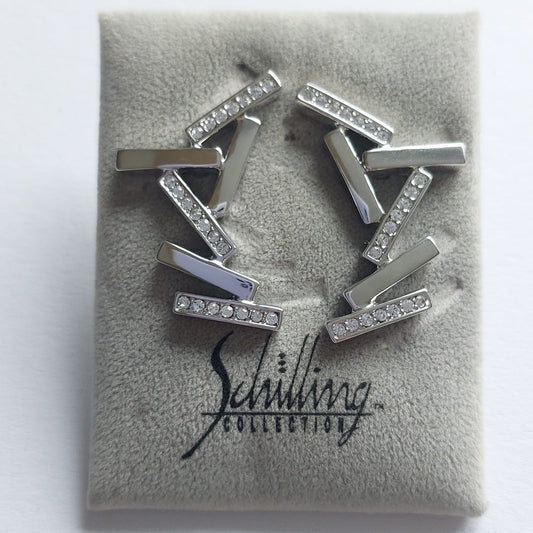 Original Vintage Schilling Ohrringe 32mm