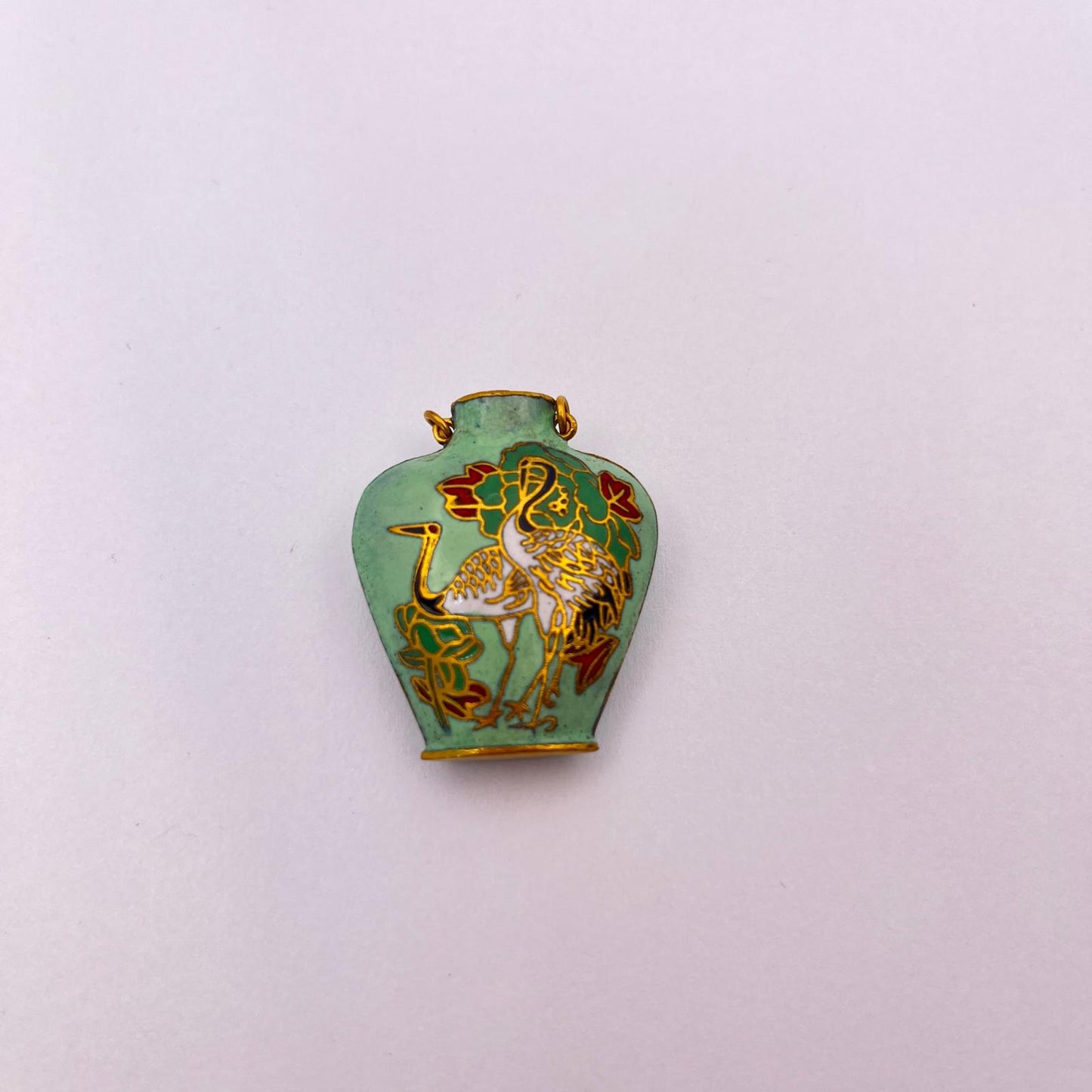 1171 Vintage Cloisonné Emaille Kettenanhänger 32mm