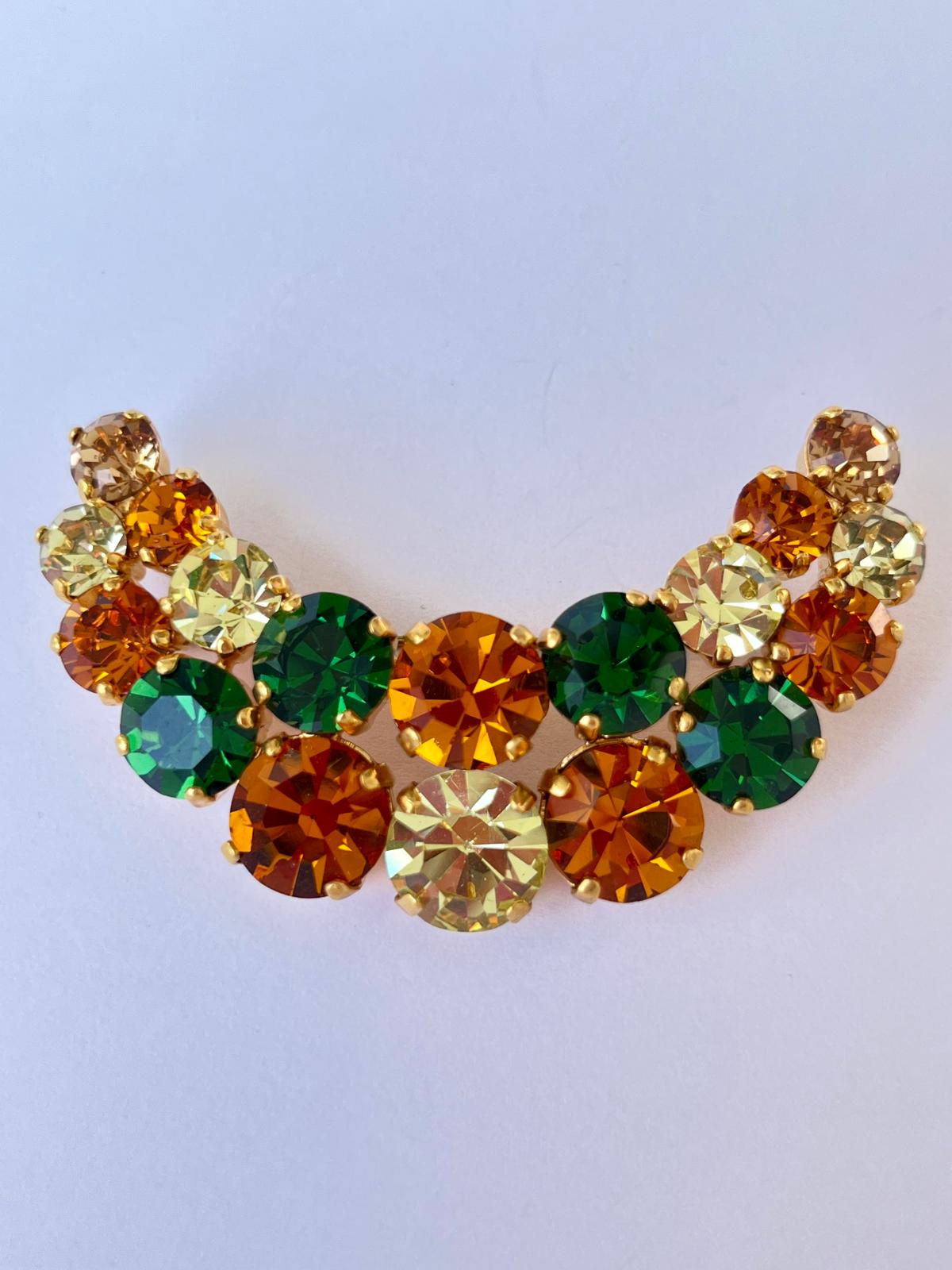 8490 Vintage Swarovski Kristallen Brosche 60mm
