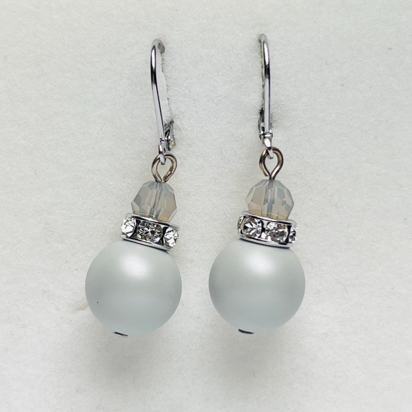 3962 Vintage Earring mit Swarovski Crystals 40mm