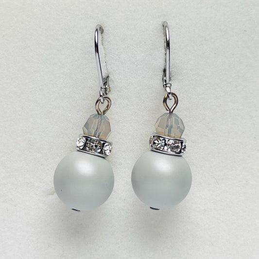 3962 Vintage Earring mit Swarovski Crystals 40mm