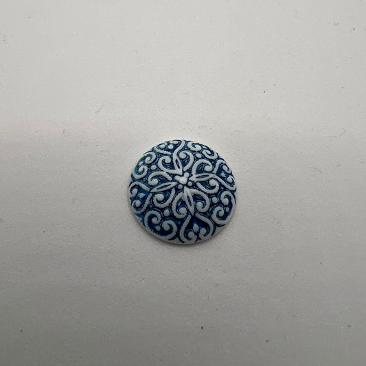 1095 Vintage Kunststoff Filigren Round Cabochon 21mm