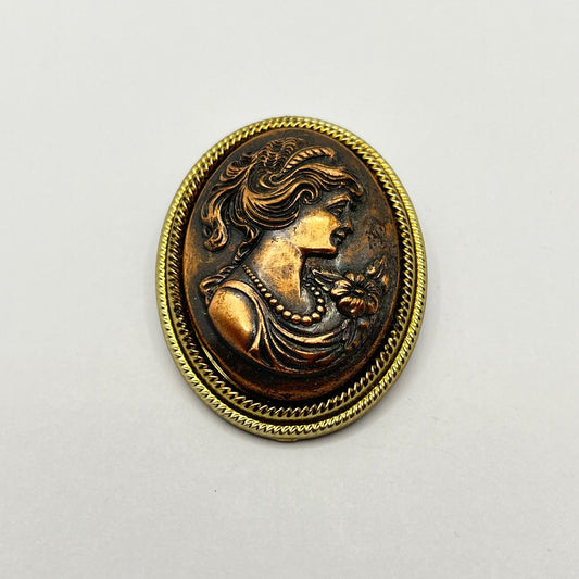 2432 Vintage Kamee Cabochon Schalhalter 46mm