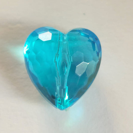 5549 Vintage Crystal Disco Heart Anhänger Caribbean Blue 11mm