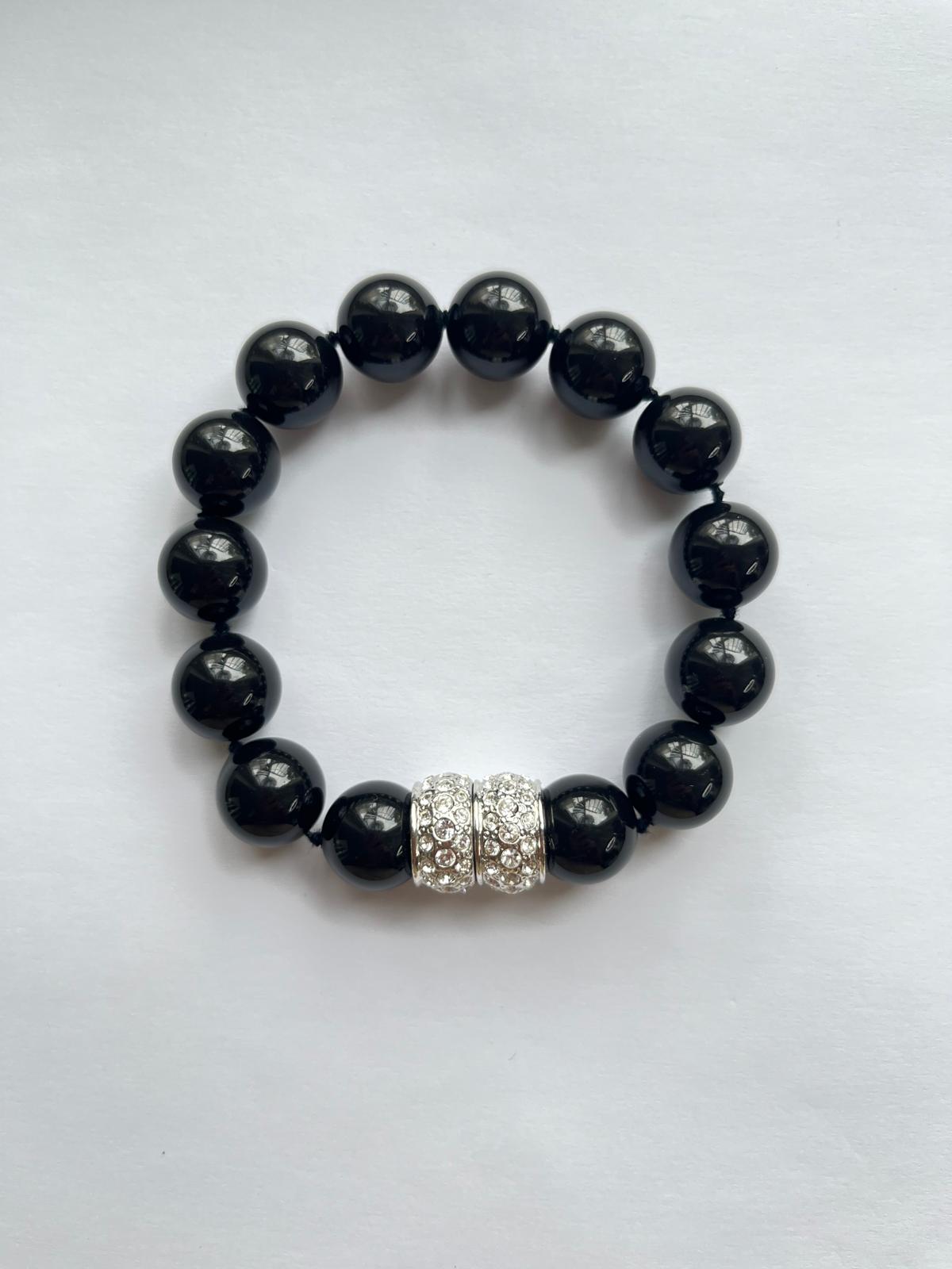 7942 Vintage Swarovski Kristallen & Perlen Armband 22cm