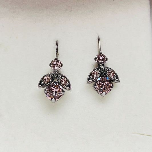 3941 Vintage Earring mit Swarovski Crystals 25mm