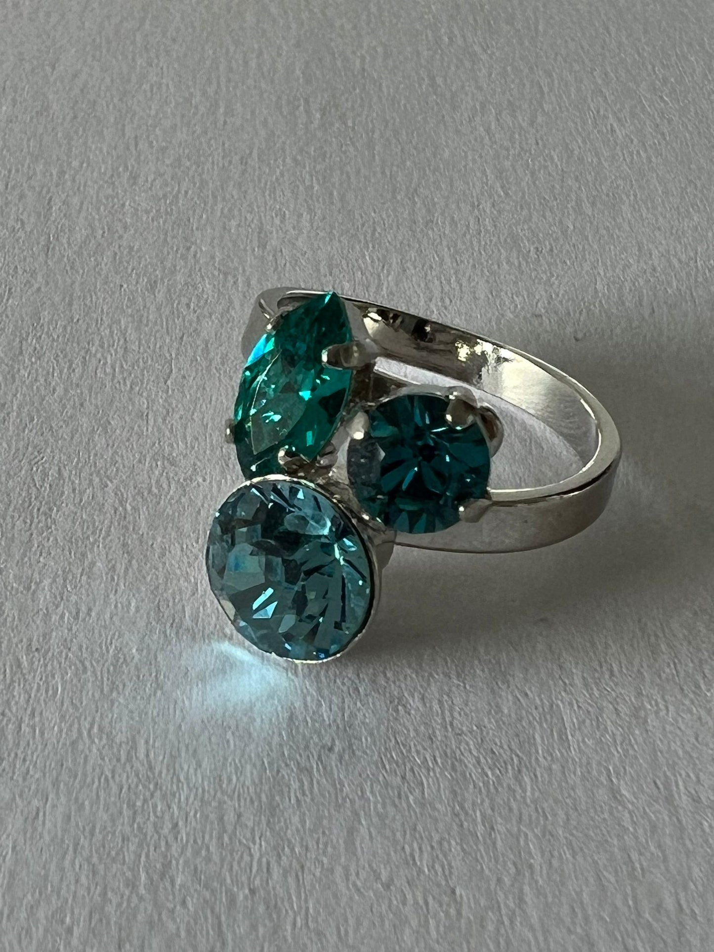 9771 Vintage Swarovski Kristallen Ring 15mm