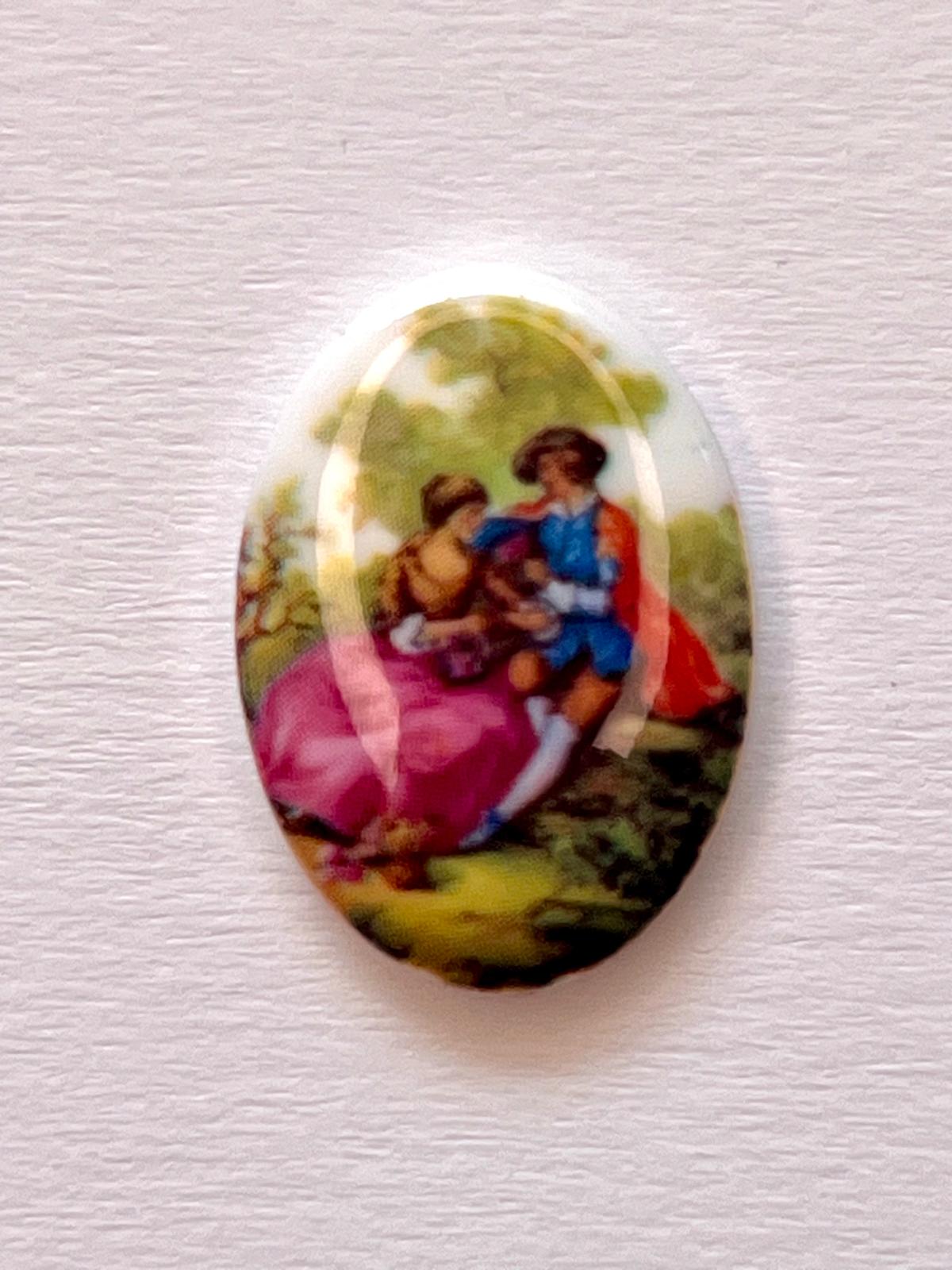 5650 Vintage Mann und Dame Cabochon 18mm
