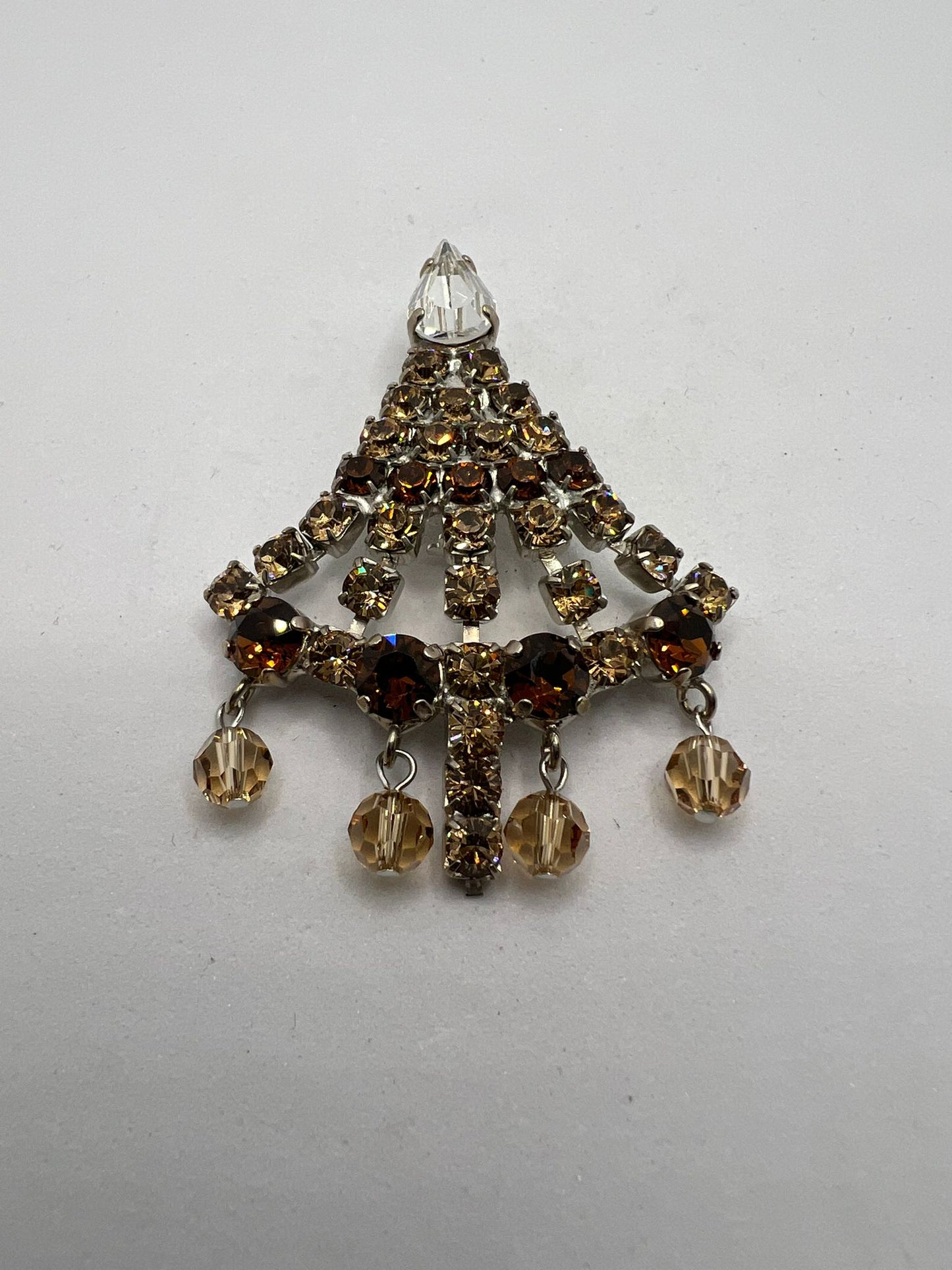 8852 Vintage Swarovski Kristallen Brosche 57mm