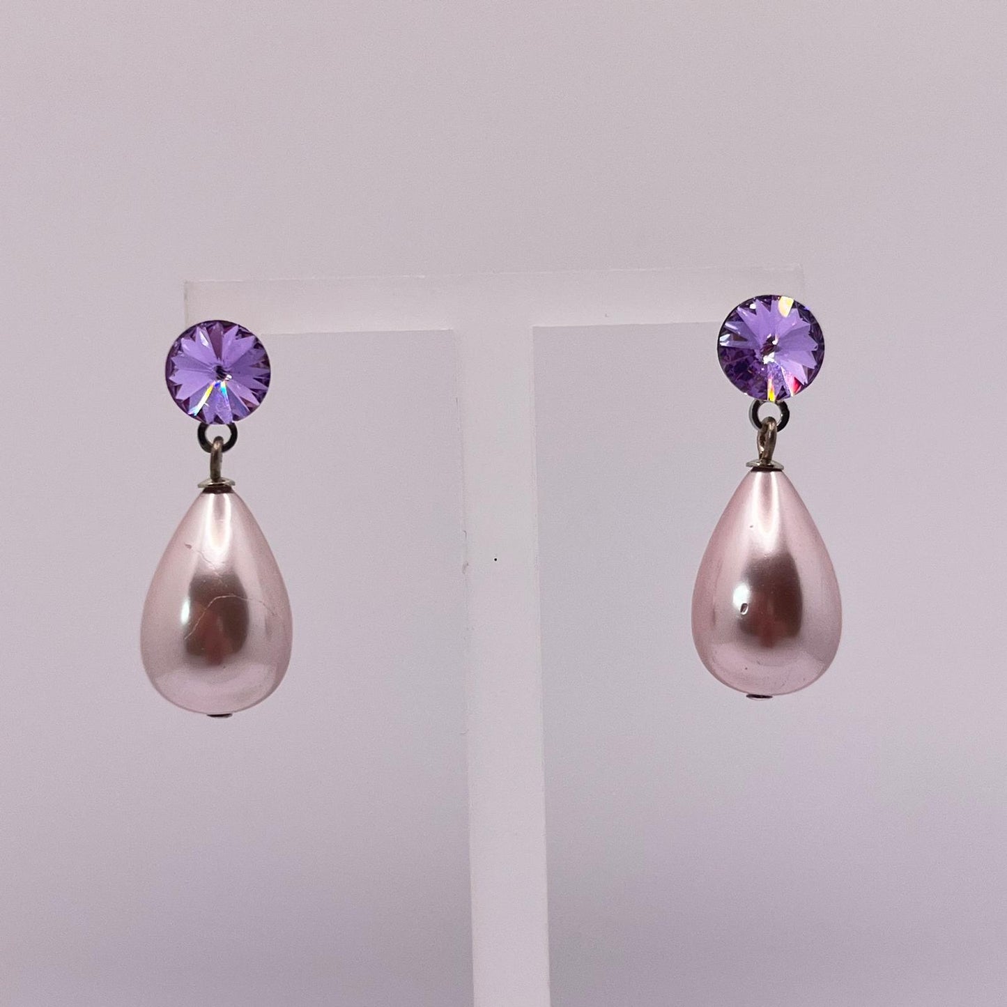 30734 Vintage Swarovski Kristallen Ohrstecker 30mm